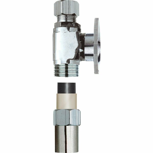 All-Source 1/2 In. CPVC x 3/8 In. Compression Quarter Turn Straight Valve 456373
